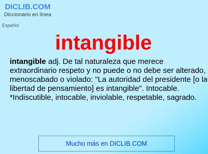 Was ist intangible - Definition