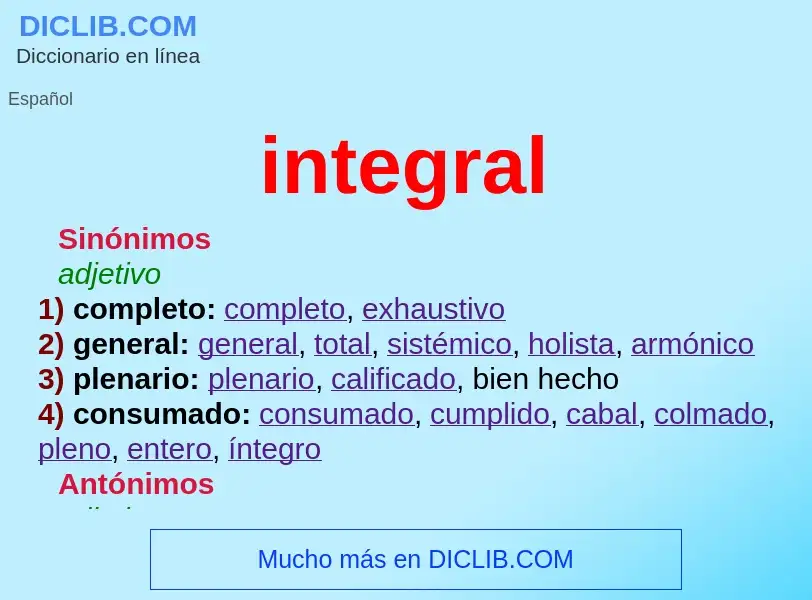 What is integral - definition