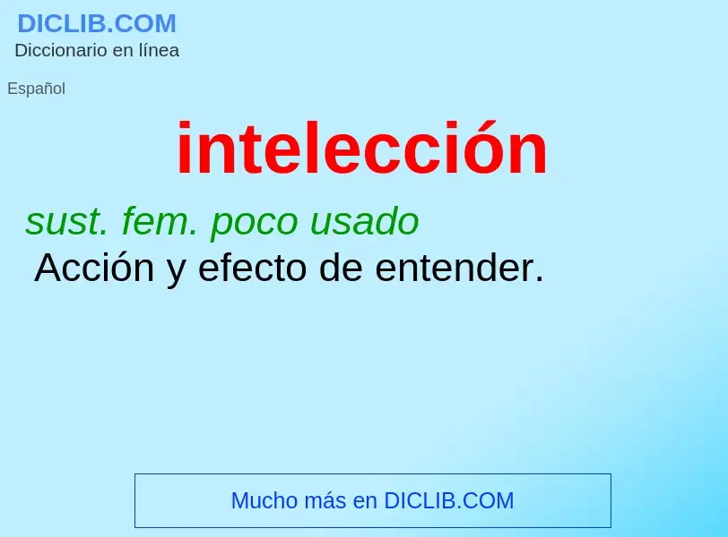 ¿Qué es intelección? - significado y definición