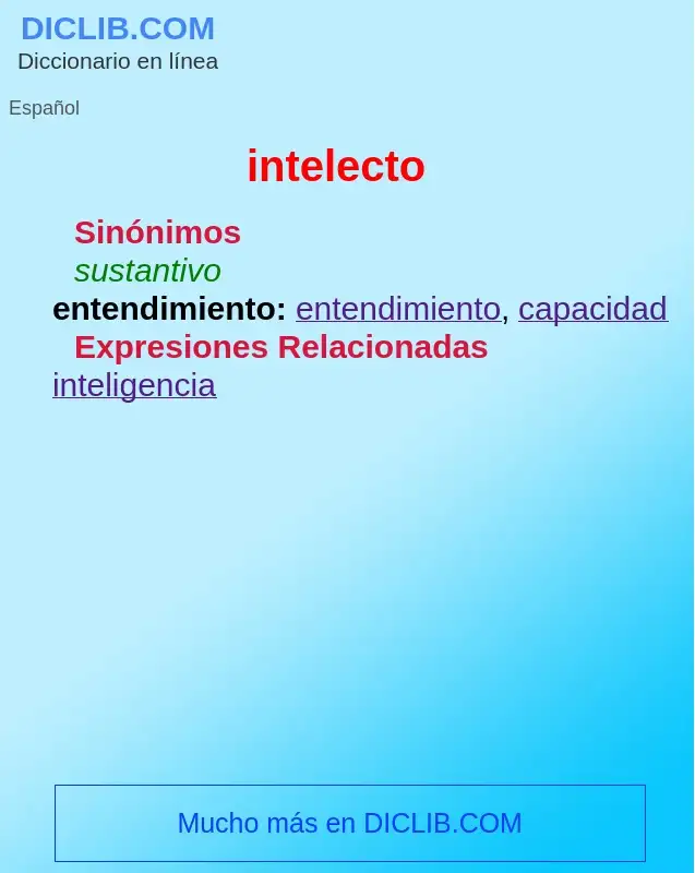 Wat is intelecto - definition
