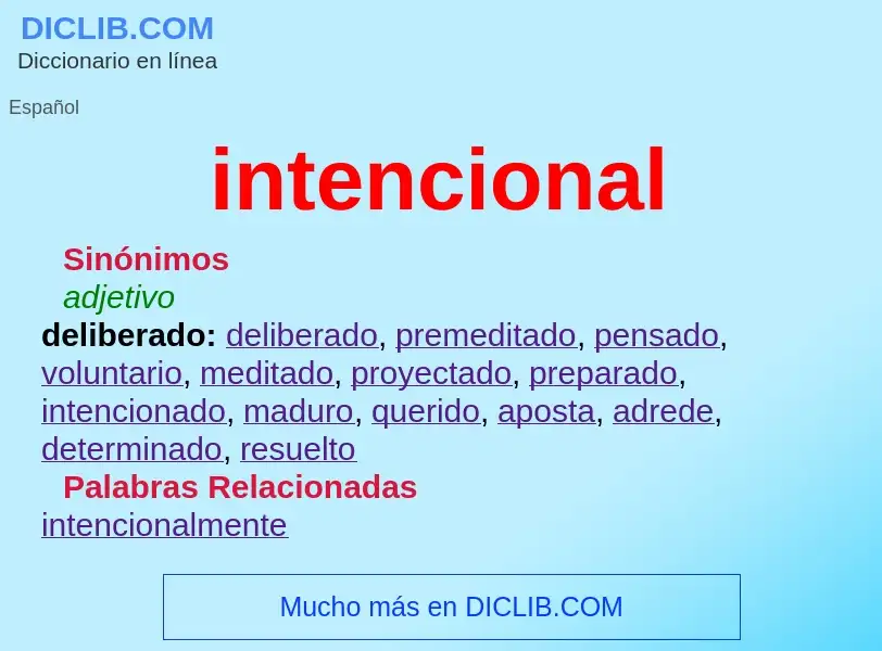 Wat is intencional - definition