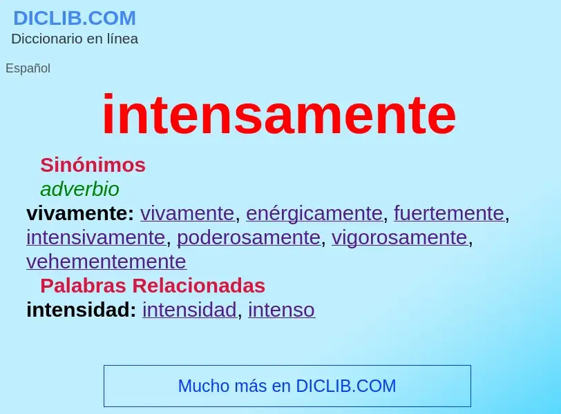 What is intensamente - definition