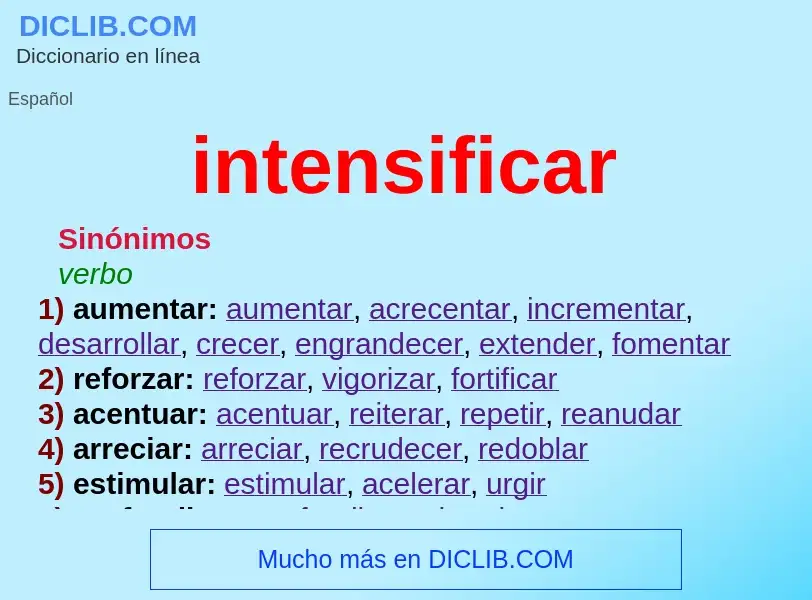 Wat is intensificar - definition