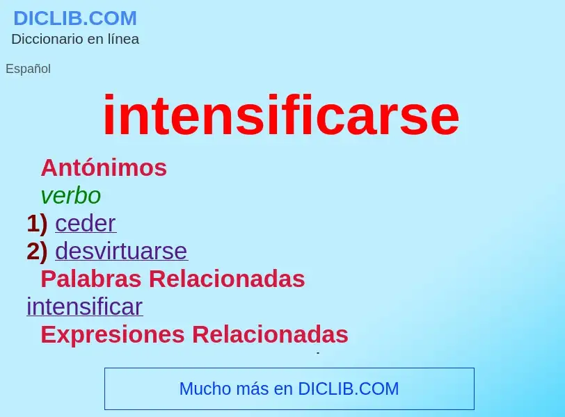 Wat is intensificarse - definition