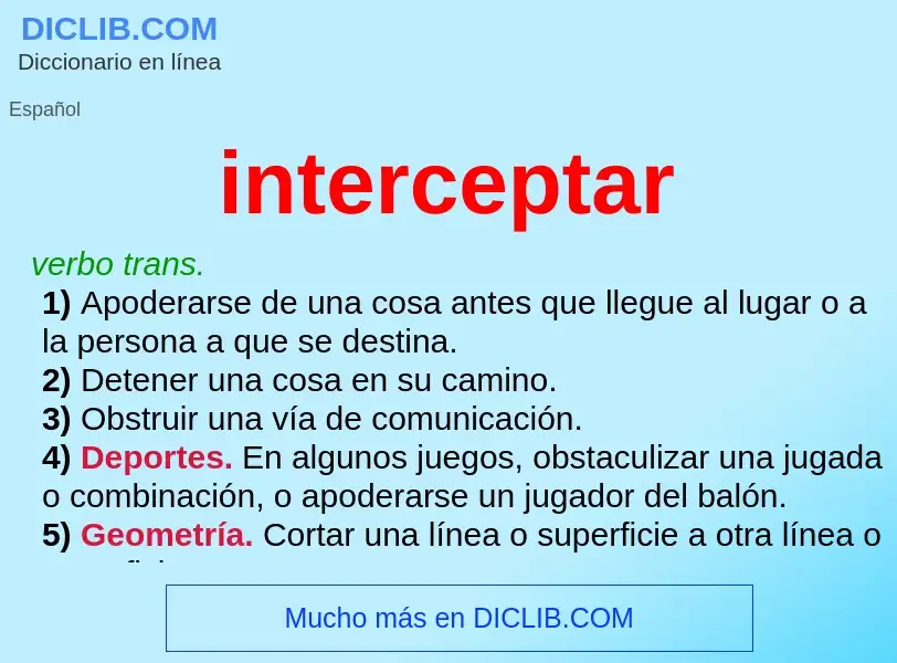 Wat is interceptar - definition