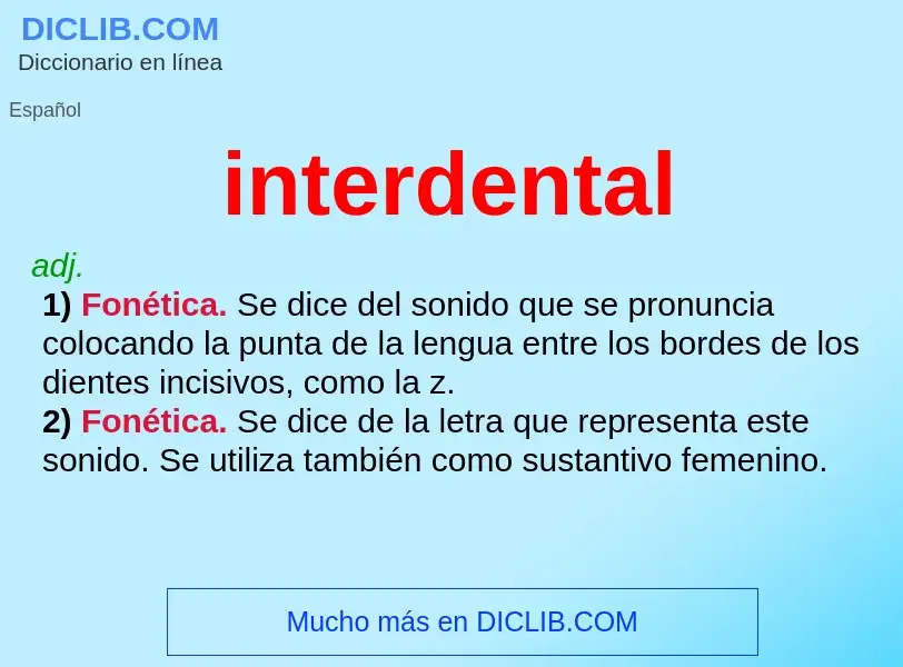 Что такое interdental - определение