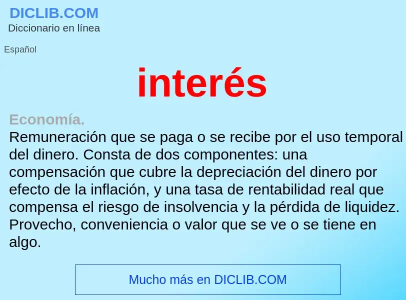 What is interés - definition