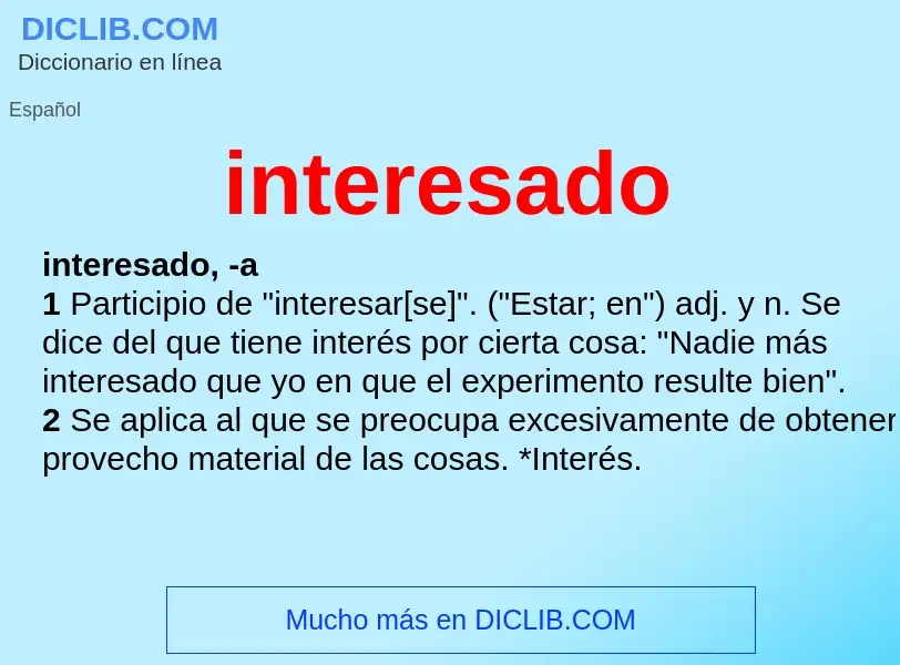 What is interesado - definition