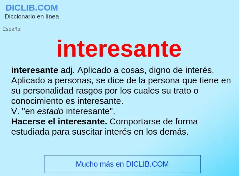 What is interesante - meaning and definition