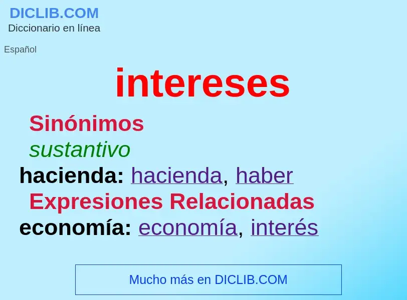 What is intereses - definition