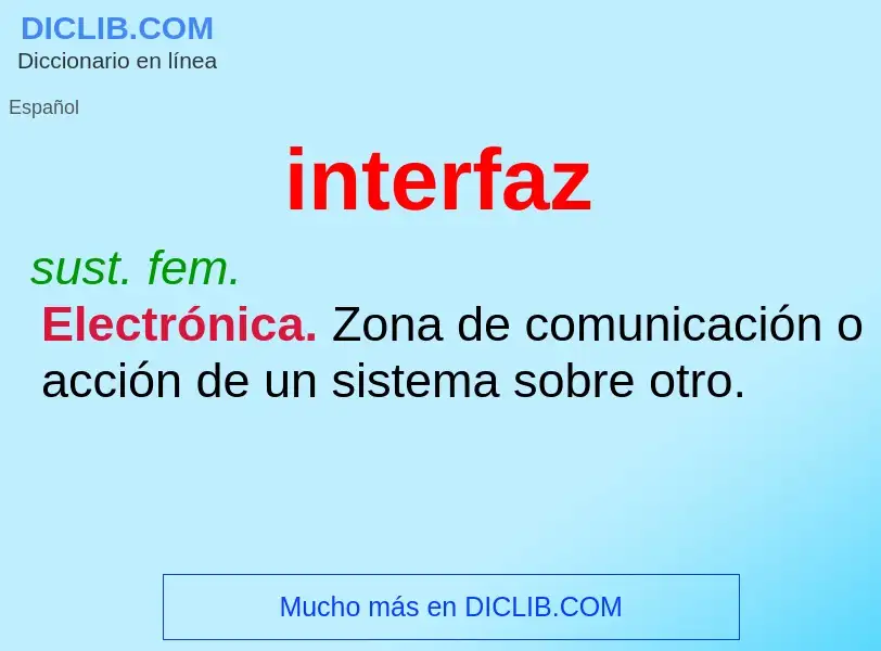 ¿Qué es interfaz? - significado y definición