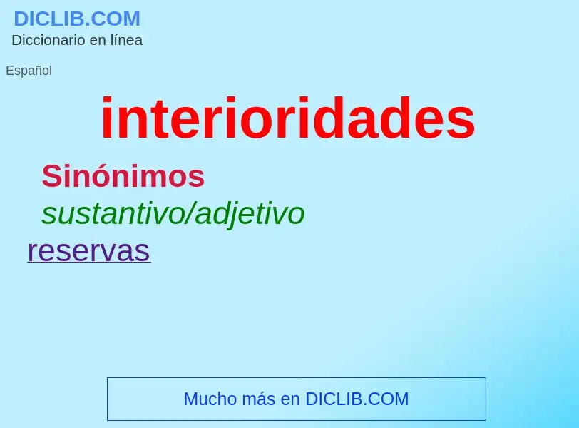 O que é interioridades - definição, significado, conceito