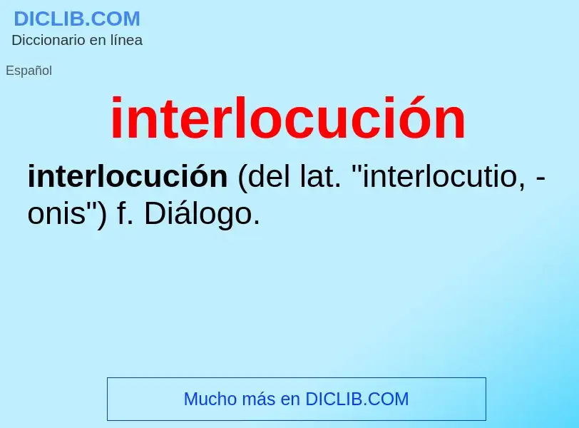 ¿Qué es interlocución? - significado y definición