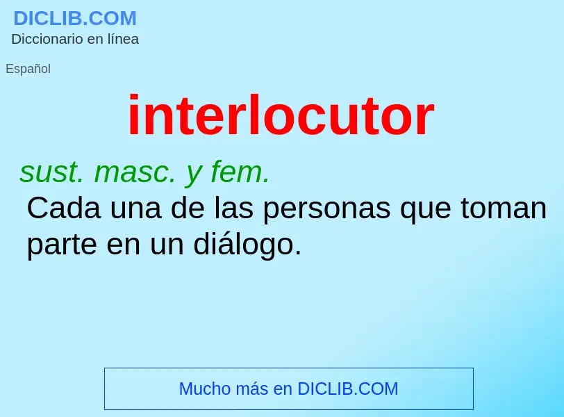 Wat is interlocutor - definition