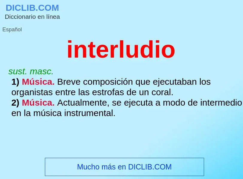 Wat is interludio - definition