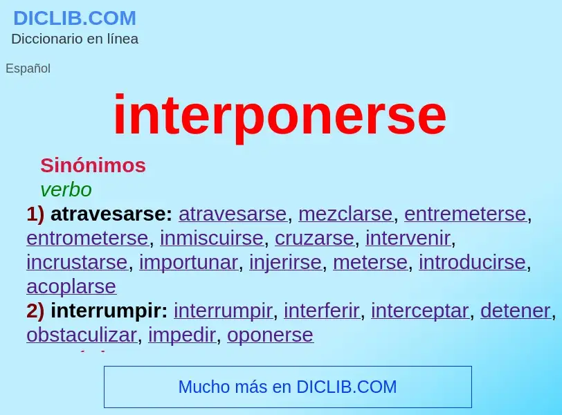 What is interponerse - definition