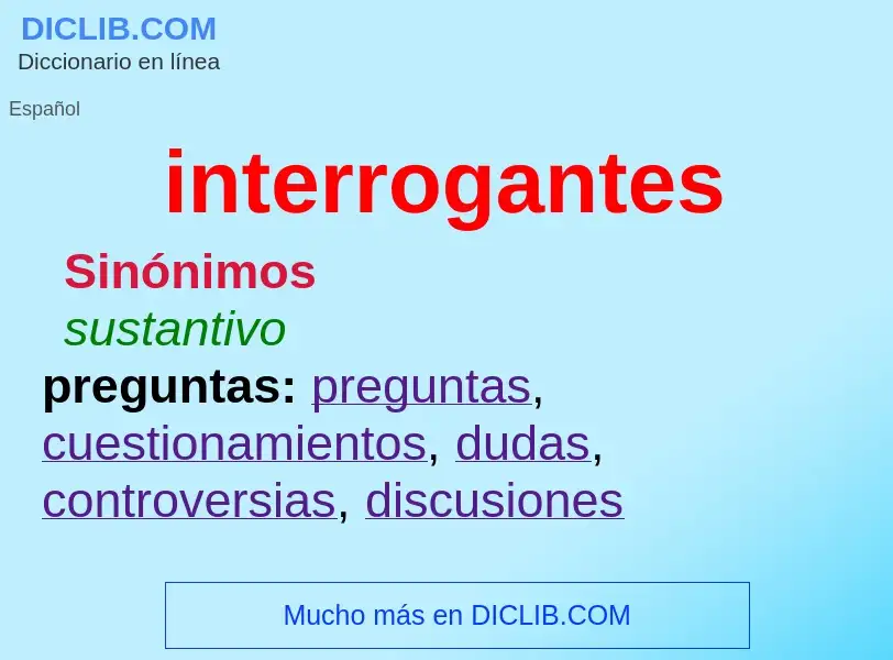 Wat is interrogantes - definition