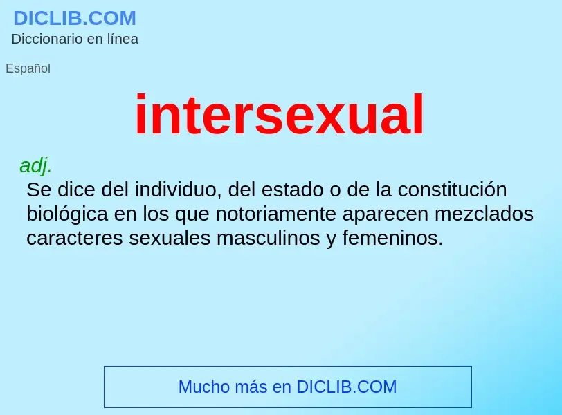 Τι είναι intersexual - ορισμός