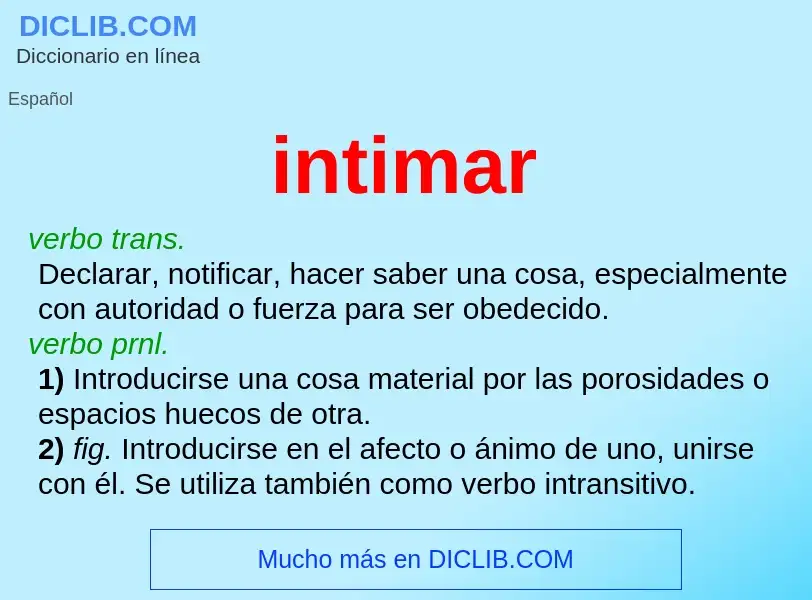 What is intimar - meaning and definition