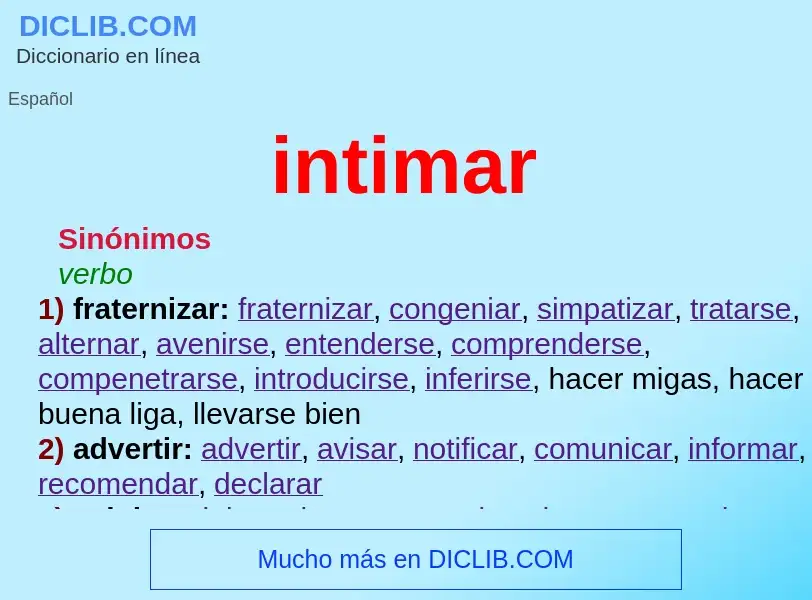 What is intimar - definition