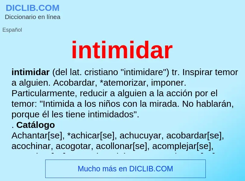 O que é intimidar - definição, significado, conceito