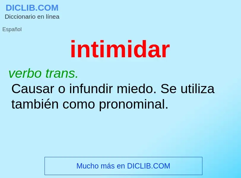 What is intimidar - definition