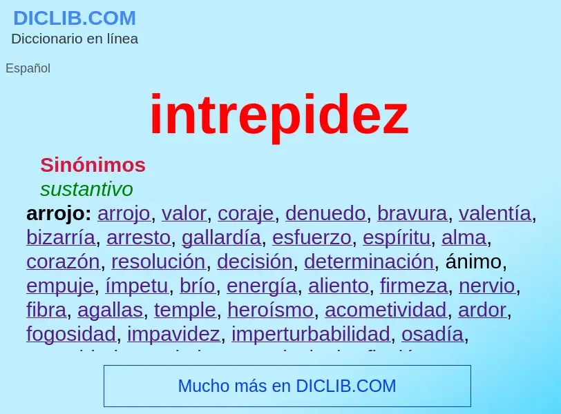 Wat is intrepidez - definition