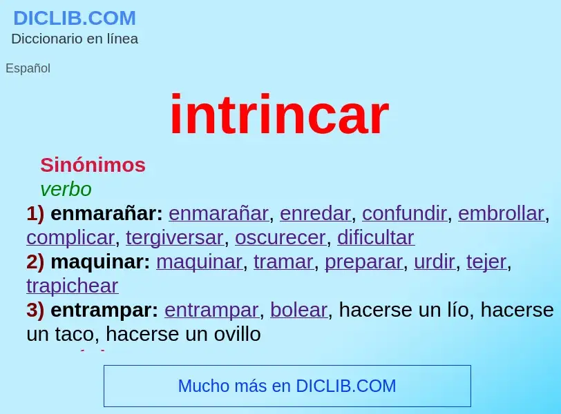 What is intrincar - definition