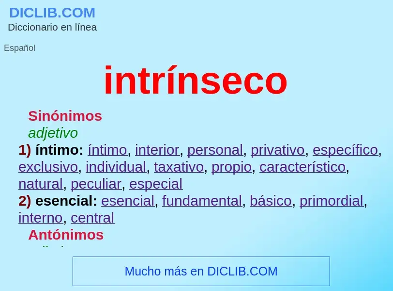 What is intrínseco - definition