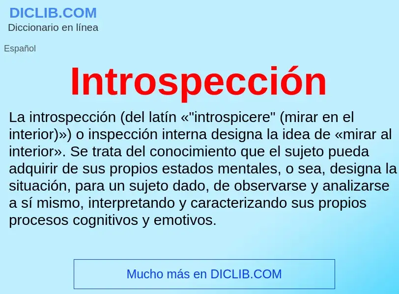 Wat is Introspección - definition