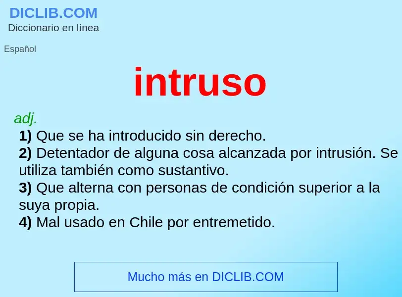 What is intruso - meaning and definition