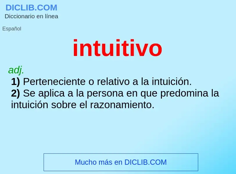 Was ist intuitivo - Definition