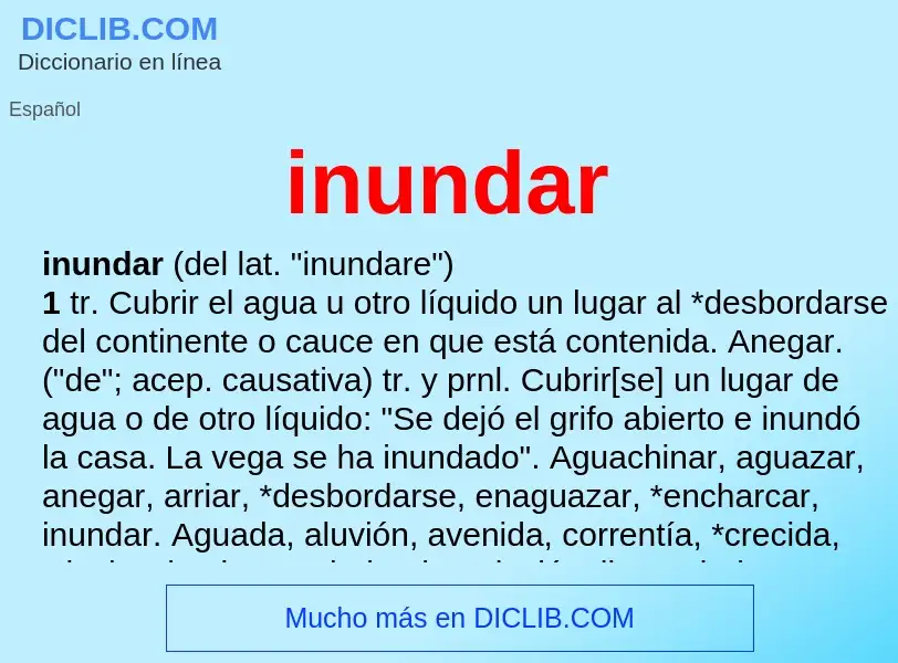 What is inundar - definition