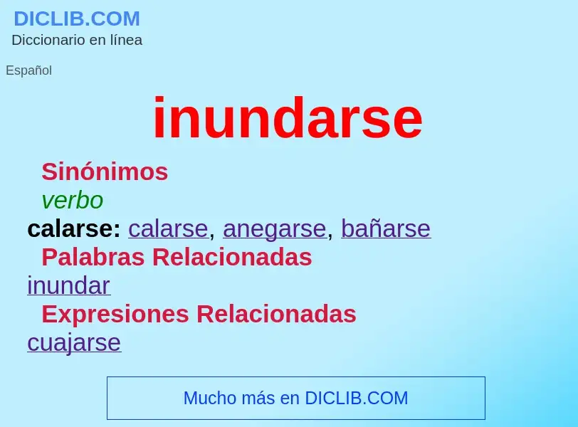 ¿Qué es inundarse? - significado y definición