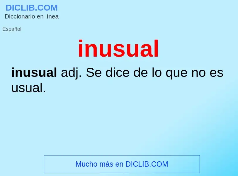 What is inusual - definition