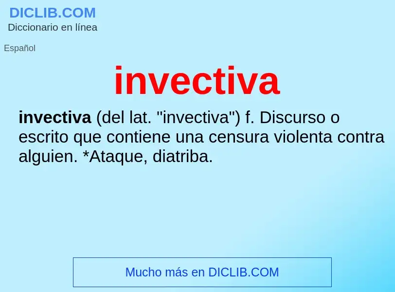 What is invectiva - definition