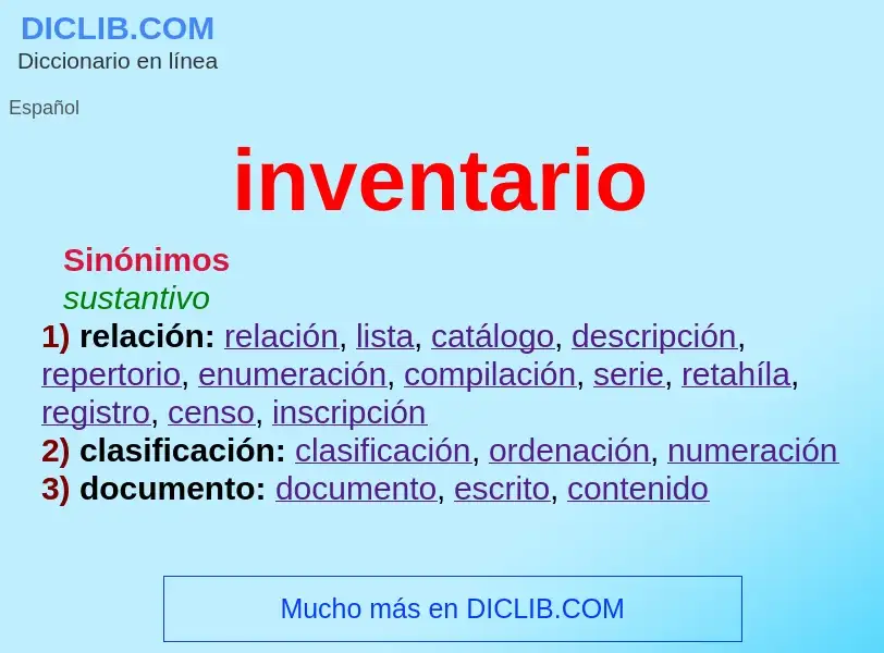 O que é inventario - definição, significado, conceito