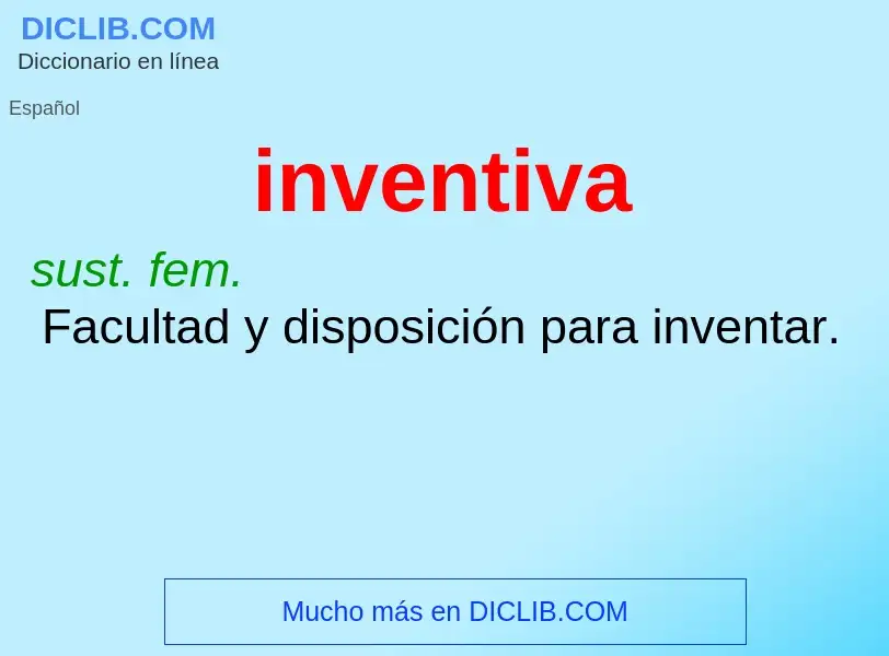 Wat is inventiva - definition