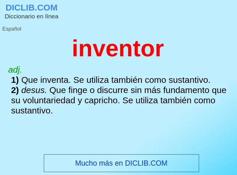 What is inventor - meaning and definition