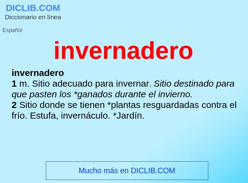 What is invernadero - definition