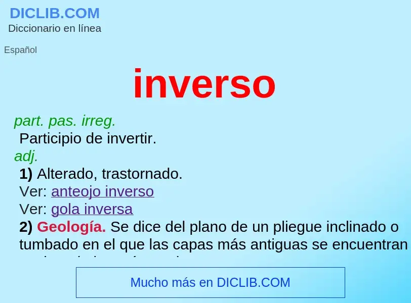 ¿Qué es inverso? - significado y definición