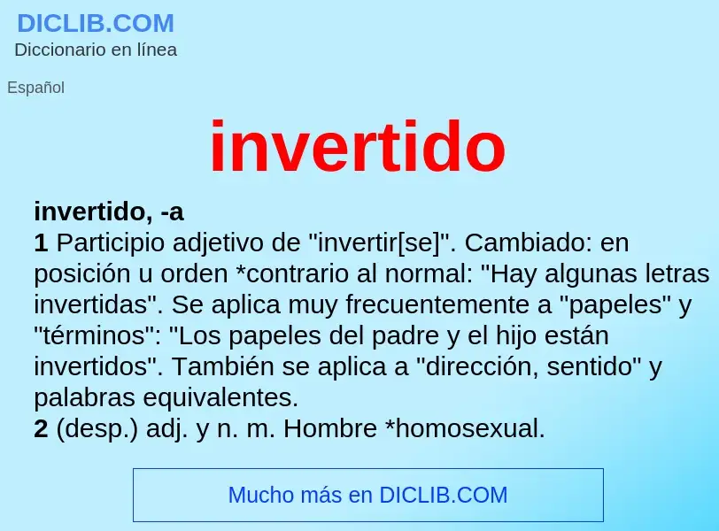 Wat is invertido - definition