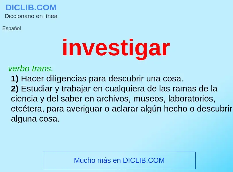 Wat is investigar - definition