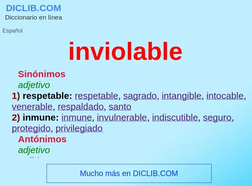 ¿Qué es inviolable? - significado y definición