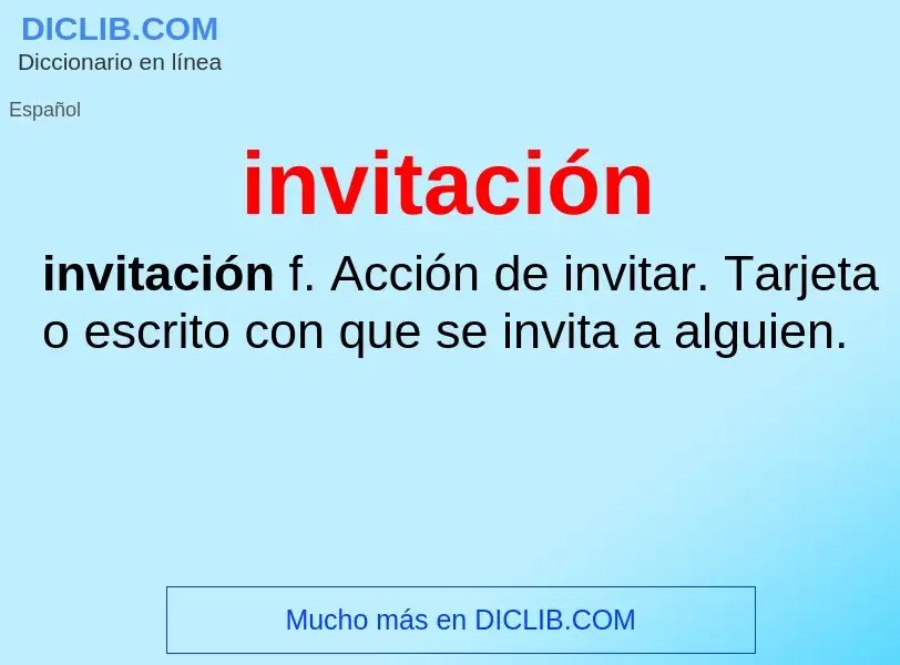 What is invitación - definition