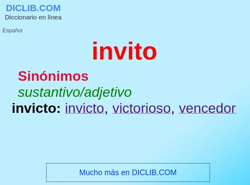 What is invito - meaning and definition