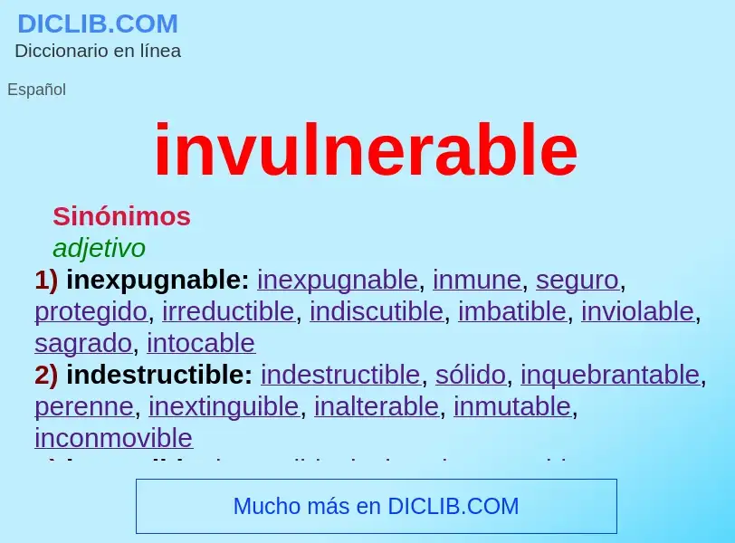 Wat is invulnerable - definition