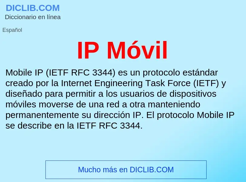 Wat is IP Móvil - definition