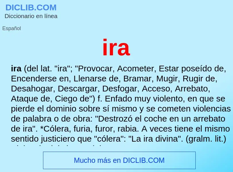 O que é ira - definição, significado, conceito