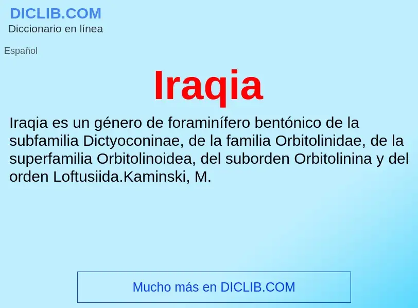 ¿Qué es Iraqia? - significado y definición